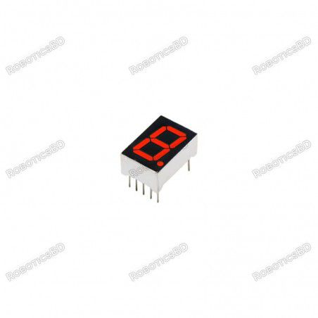0.39 Inch 1 Digit 7 Segment Red Common Anode Display Robotics Bangladesh