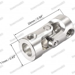 Universal 4mm - 6mm Rotatable Steering Shaft Coupler Robotics Bangladesh