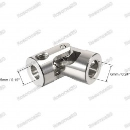 Universal 5mm - 6mm Rotatable Steering Shaft Coupler Robotics Bangladesh