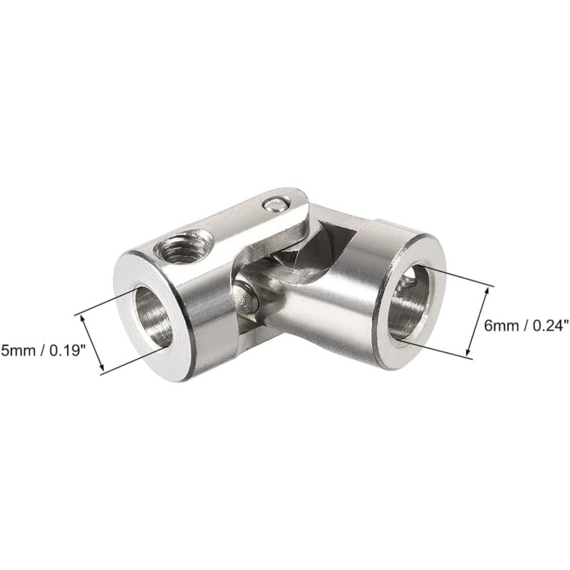 Universal 5mm - 6mm Rotatable Steering Shaft Coupler Robotics Bangladesh