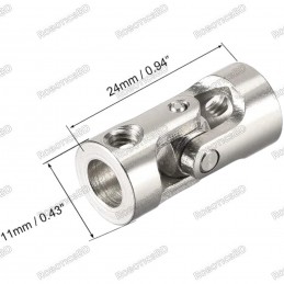 Universal 6mm - 6mm Rotatable Steering Shaft Coupler Robotics Bangladesh
