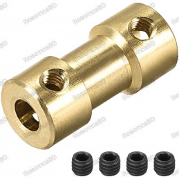 4mm to 6mm Bore Rigid Copper Shaft Coupler Robotics Bangladesh