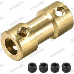 5mm to 6mm Bore Rigid Copper Shaft Coupler Robotics Bangladesh