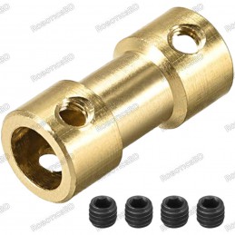 6mm to 6mm Bore Rigid Copper Shaft Coupler Robotics Bangladesh