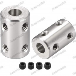 6mm to 6mm Bore Rigid SS Shaft Coupler Robotics Bangladesh