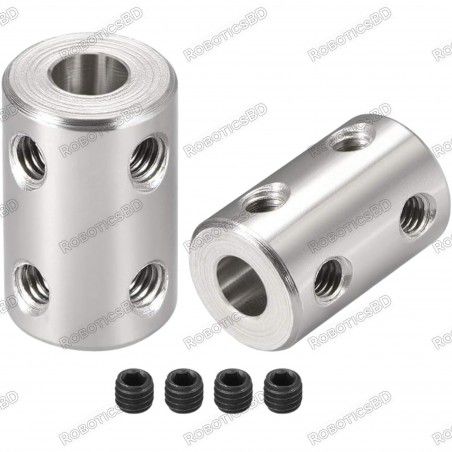 6mm to 6mm Bore Rigid SS Shaft Coupler Robotics Bangladesh