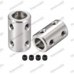 8mm to 8mm Bore Rigid SS Shaft Coupler Robotics Bangladesh