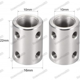 10mm to 10mm Bore Rigid SS Shaft Coupler Robotics Bangladesh