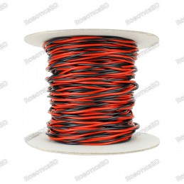 1 Meter Twisted Electrical Flexible Wire - Red Black Robotics Bangladesh