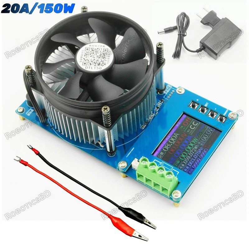 DTL150 4-WIRE Battery Capacity Tester Electronic Load Power Tester Discharge Meter 150W 20A Robotics Bangladesh DTL150 4-WIRE Battery Capacity Tester Electronic Load Power Tester Discharge Meter 150W 20A Robotics Bangladesh