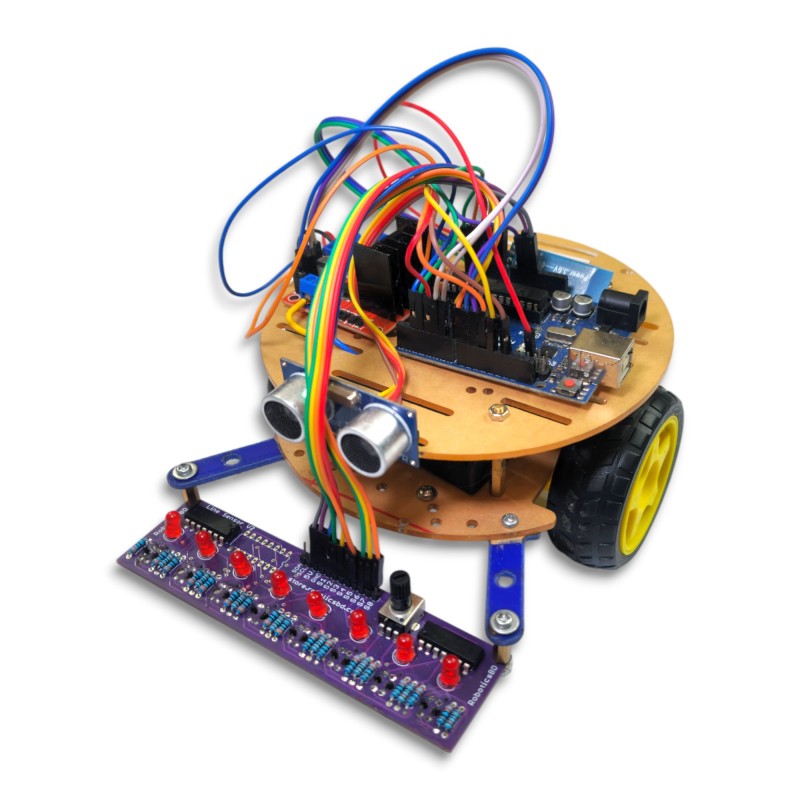 SteerEase Line Following & Obstacle Avoidance Robot - Plug and Play Robotics Bangladesh