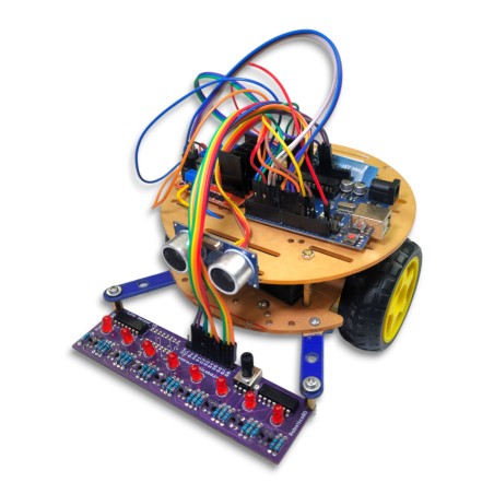 SteerEase Line Following & Obstacle Avoidance Robot - Plug and Play Robotics Bangladesh