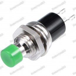 7mm Thread 2 Pin Metal Push Button - Green Robotics Bangladesh