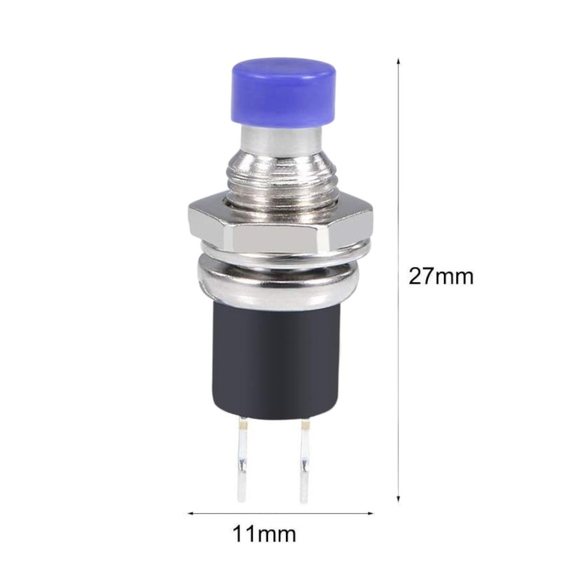 7mm Thread 2 Pin Metal Push Button - Blue Robotics Bangladesh