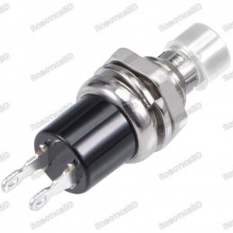 7mm Thread 2 Pin Metal Self-Locking Switch - White Robotics Bangladesh