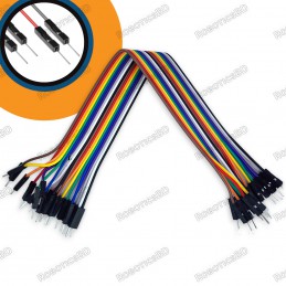 Male to Male Jumper Wires 20 Pcs 20cm Robotics Bangladesh