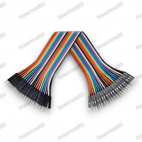 Male to Male Jumper Wires 20 Pcs 20cm Robotics Bangladesh