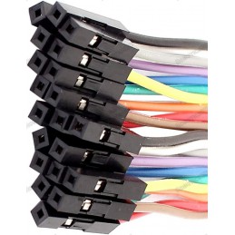 Male to Female Jumper Wires 20 Pcs 20cm Robotics Bangladesh
