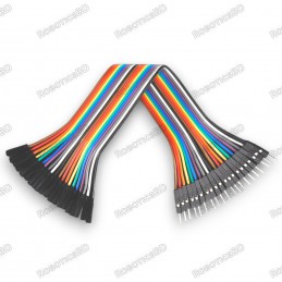 Male to Female Jumper Wires 20 Pcs 20cm Robotics Bangladesh