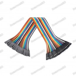 Female to Female Jumper Wires 20 Pcs 20cm Robotics Bangladesh