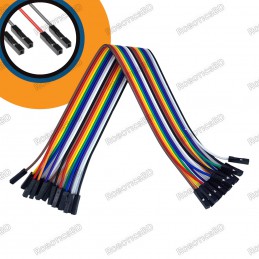 Female to Female Jumper Wires 20 Pcs 20cm Robotics Bangladesh