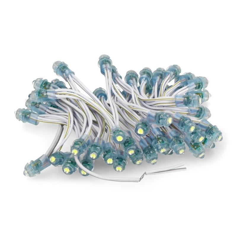 12V Pixel chain - 25x LED 5mm Yellow Robotics Bangladesh