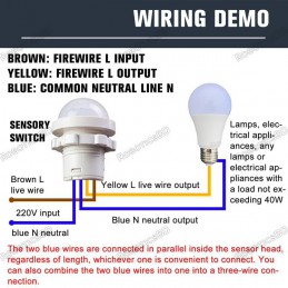 PIR Infrared Motion Sensor Auto Electric Switch Robotics Bangladesh
