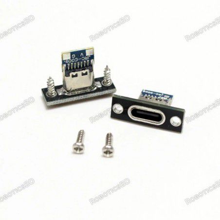 USB Type C Socket 4 Pin with Screw Fixing Plate Robotics Bangladesh