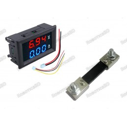 0.28" LED Digital Voltmeter Ammeter with 100V/10A Measurement With 100A Shunt Robotics Bangladesh