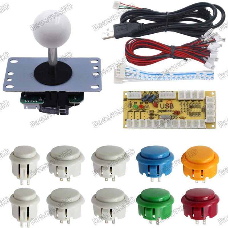 Arcade Game Controller DIY Kit for PC MAME Raspberry Pi Robotics Bangladesh Arcade Game Controller DIY Kit for PC MAME Raspberry Pi Robotics Bangladesh