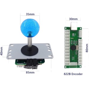 Arcade DIY Kit: 2 Player Controller with LED Buttons & Joystick for PC MAME Raspberry Pi Robotics Bangladesh