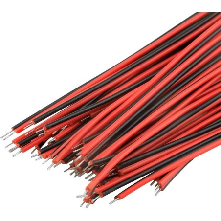 Solderable Cable Red and Black Pair - 20cm Robotics Bangladesh