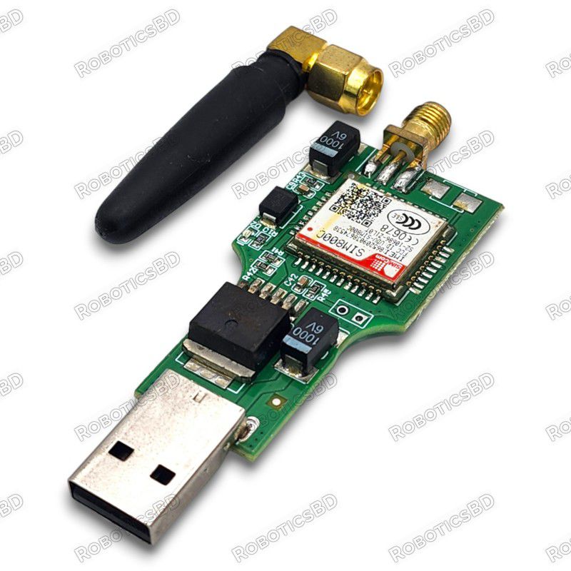 USB to GSM Serial GPRS SIM800C Module Robotics Bangladesh USB to GSM Serial GPRS SIM800C Module Robotics Bangladesh