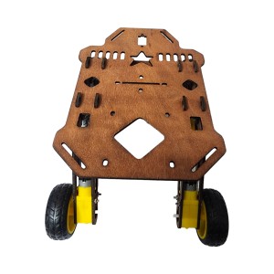 6WD Robotics Rover DIY Wooden Chassis With Motors & Wheels Robotics Bangladesh