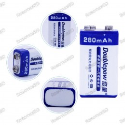 DoublePow 9V 280mAh Rechargeable Battery Robotics Bangladesh