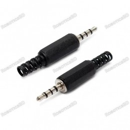 Audio Jack 3.5mm 4 Poles Stereo Male Plug Solder Connector Robotics Bangladesh