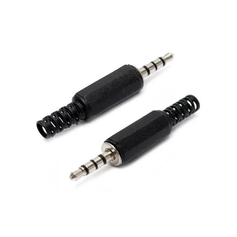 Audio Jack 3.5mm 4 Poles Stereo Male Plug Solderable Connector Robotics Bangladesh