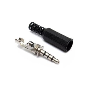 Audio Jack 3.5mm 4 Poles Stereo Male Plug Solderable Connector Robotics Bangladesh