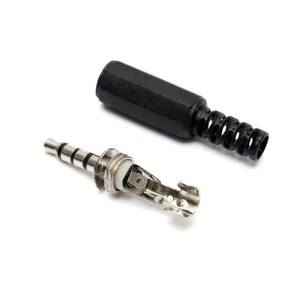 Audio Jack 3.5mm 4 Poles Stereo Male Plug Solderable Connector Robotics Bangladesh