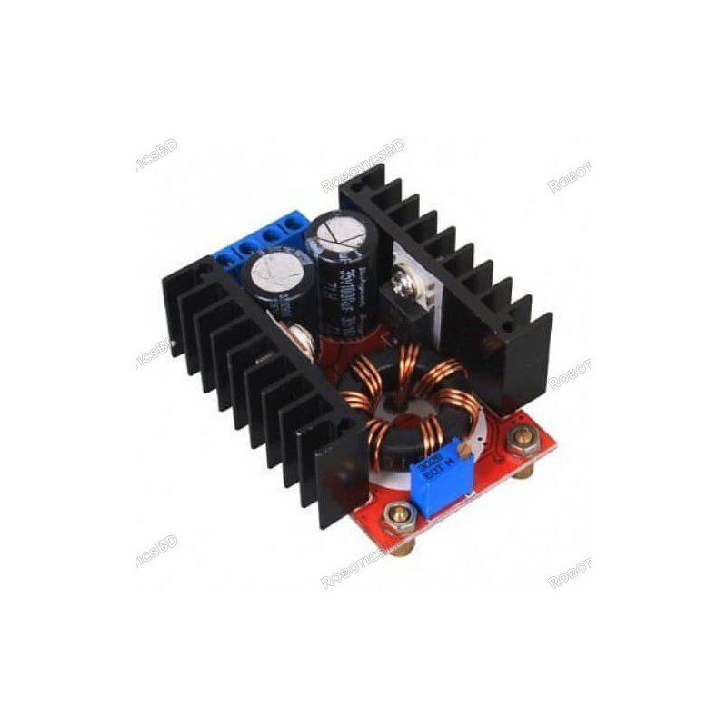 150W DC-DC Boost Converter 10-32V to 12-35V 6A Step-Up Adjustable Power Supply Robotics Bangladesh 150W DC-DC Boost Converter 10-32V to 12-35V 6A Step-Up Adjustable Power Supply Robotics Bangladesh
