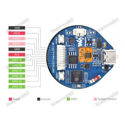 ESP32-S3 Development Board with 1.28inch Round Touch LCD Robotics Bangladesh