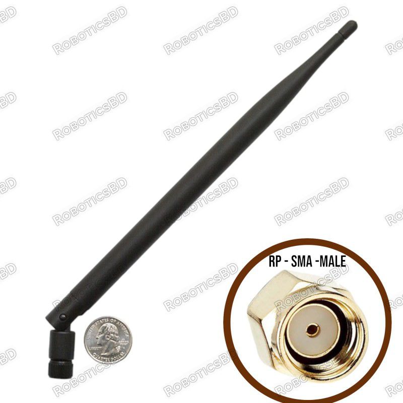 2.4GHz Duck Antenna RP-SMA - 7.75 inch Male Robotics Bangladesh 2.4GHz Duck Antenna RP-SMA - 7.75 inch Male Robotics Bangladesh