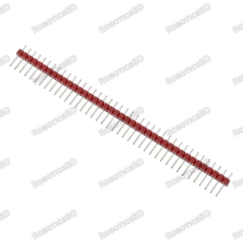 Male Pin Header Single Row 2.54mm Pitch - Red Robotics Bangladesh Male Pin Header Single Row 2.54mm Pitch - Red Robotics Bangladesh