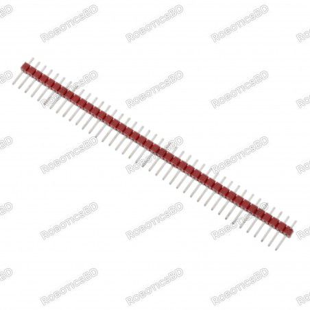 Male Pin Header Single Row 2.54mm Pitch - Red Robotics Bangladesh
