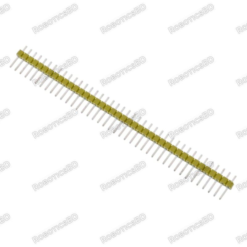 Male Pin Header Single Row 2.54mm Pitch - Yellow Robotics Bangladesh Male Pin Header Single Row 2.54mm Pitch - Yellow Robotics Bangladesh