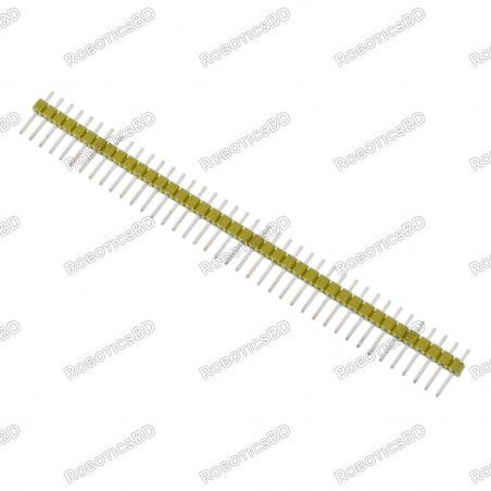 Male Pin Header Single Row 2.54mm Pitch - Yellow Robotics Bangladesh