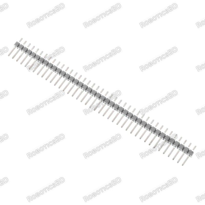 Male Pin Header Single Row 2.54mm Pitch - White Robotics Bangladesh Male Pin Header Single Row 2.54mm Pitch - White Robotics Bangladesh