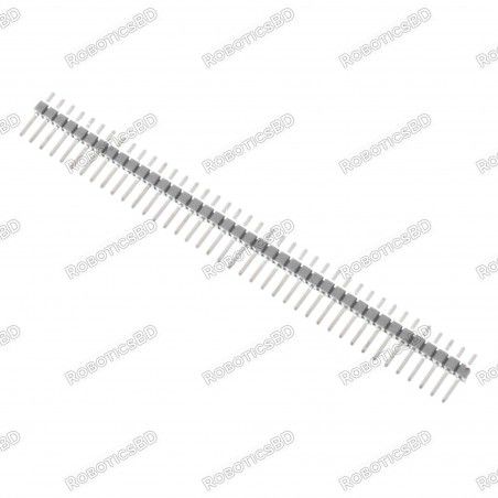 Male Pin Header Single Row 2.54mm Pitch - White Robotics Bangladesh