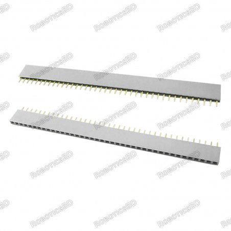 Female Pin Header 2.54mm Pitch - White Robotics Bangladesh