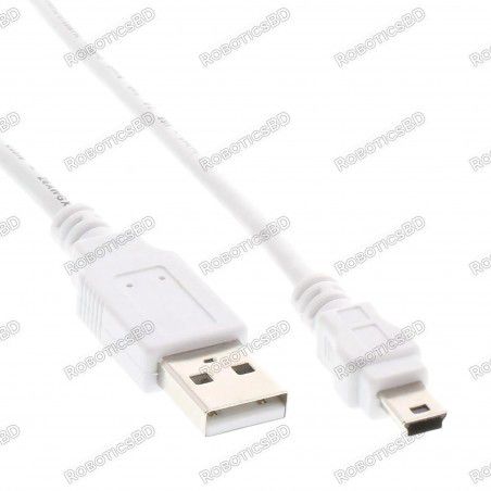 USB to Mini USB Cable 1M - Arduino NANO Robotics Bangladesh